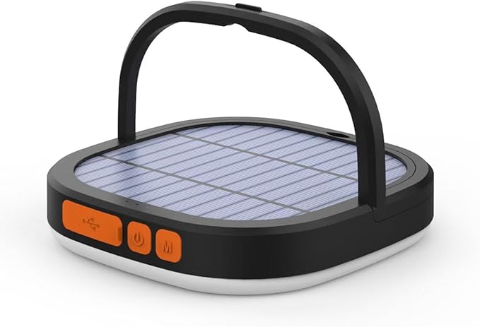LED Camping Lantern, Solar Lanterns, 5000mAh Rechargeable Light 2000 Lumens 5 Light Modes, IP65 Waterproof with USB Chargi...