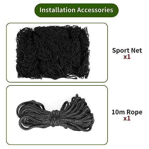 Baseball Softball Backstop Nets - Heavy Duty Sports Nets, Sports Netting Barrier with 33FT Rope, Sport Nets for ‎Baseball Basketball Soccer Lacrosse Hockey