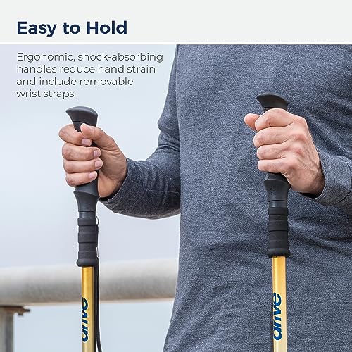 Drive Medical Summit Walking Poles, Adjustable Nordic Walking Poles for Women, Men, Seniors, Trekking Poles, Walking Stick...