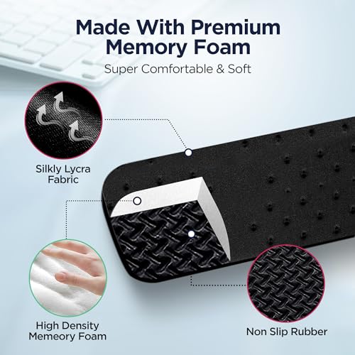 EdgeRest PostureUp L-Shaped Desk Long Wrist Rest Elbow, Forearm & Wrist Comfort Support for Table or Desk Edge, Non-Slip, ...