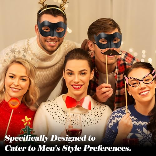 Erythem Masquerade Mask for Men, Venetian Style Masquerade Ball Mask for Halloween Costume Party Mardi Gras