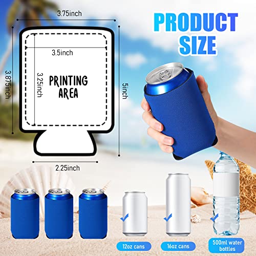 Chengu 100 Pack Blank Beer Can Cooler Sleeves Soft Insulated Reusable Drink Bulk Collapsible Sublimation for Wedding Party...