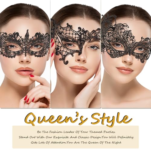 Masquerade Mask for Women Lace Masks for Venetian Party Costume Halloween Carnival