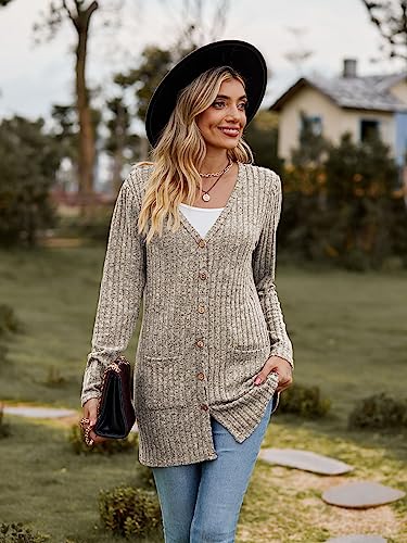 Witsmile Women’s 2025 Fall Fashion Cardigan Lightweight Soft Knit Cardigan for Women Long Sleeve Open Front Coat with Pockets