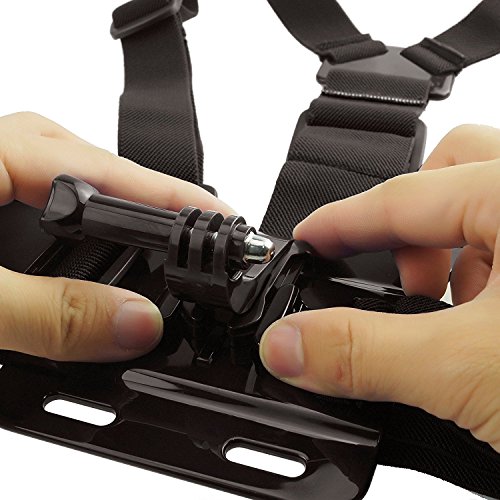 SSE Adjustable Chest Mount Harness for GoPro Hero 3/4/5/6/7/8/9/10/11/12/13/14 – One Size Fits Most – Chest Mount Designed...