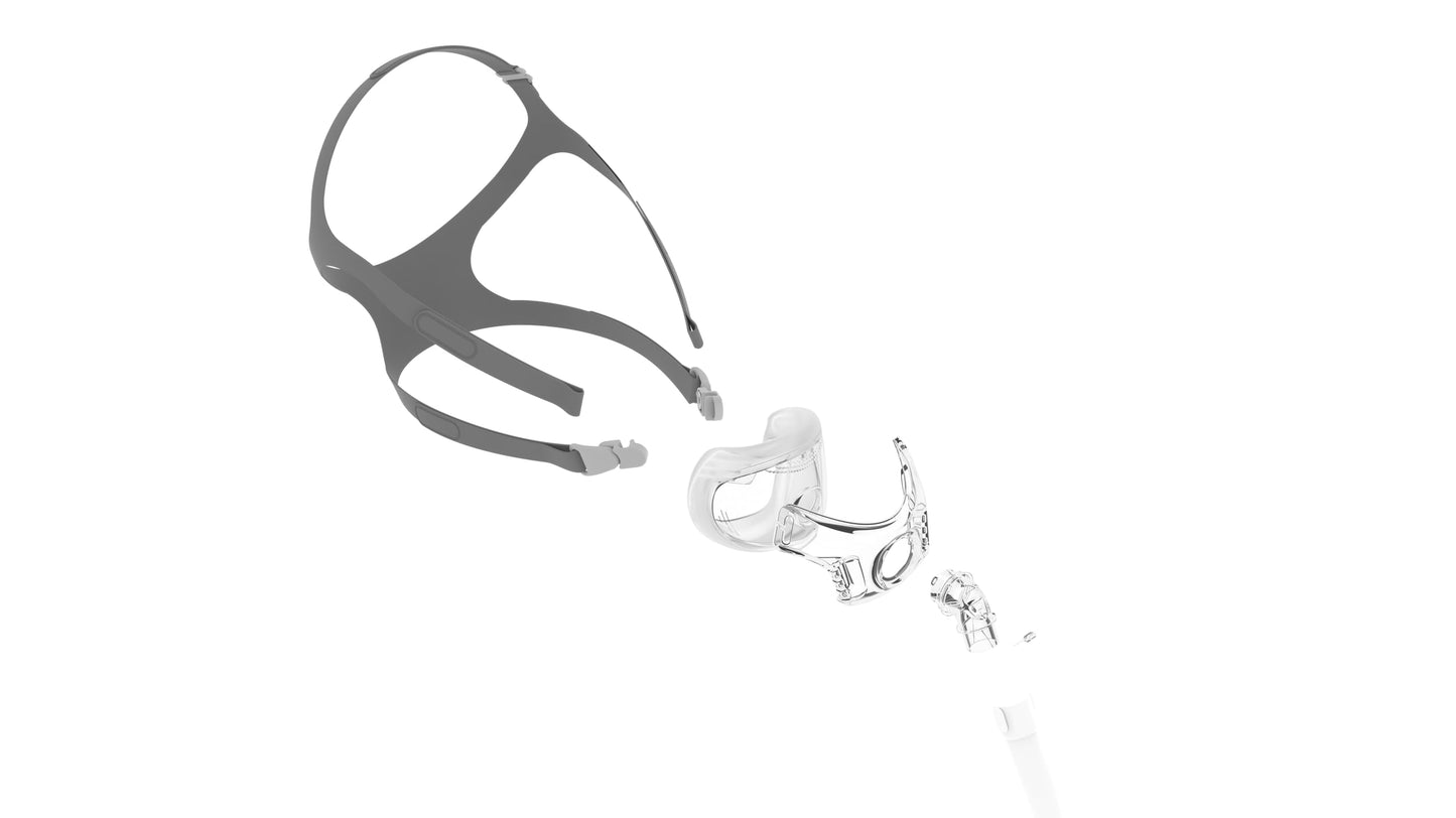 Amara View Replacement Kit Complete Set Includes Frame, Hose, Magnetic Clips, Medium Cushion by Roya Health (Medium)