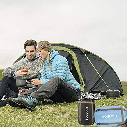 3-4 Season Sleeping Bag for Adults & Kids, Lightweight Warm Cold Weather Camping Bag with Waterproof Compression Sack – Po...