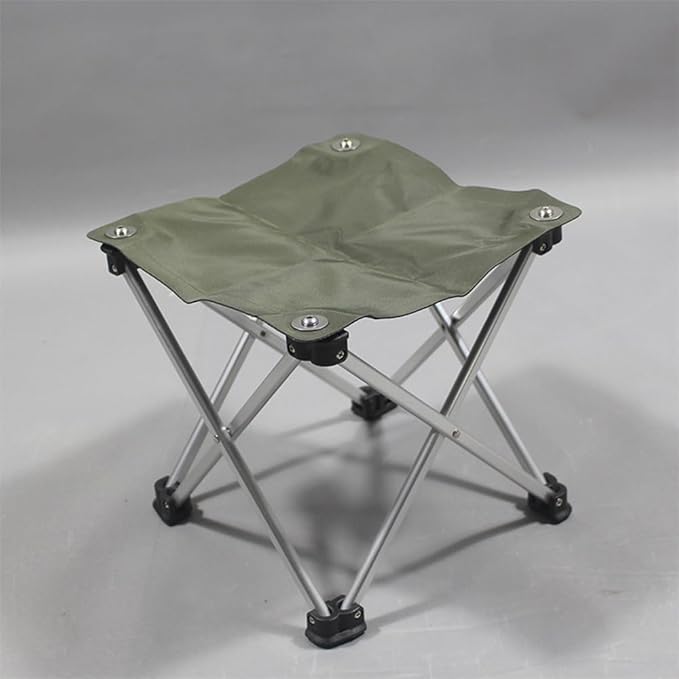 Aluminum Alloy Collapsible Square Stool, Folding Chair for Camping, Portable Folding Stool, Outdoor Collapsible Chairs, Da...