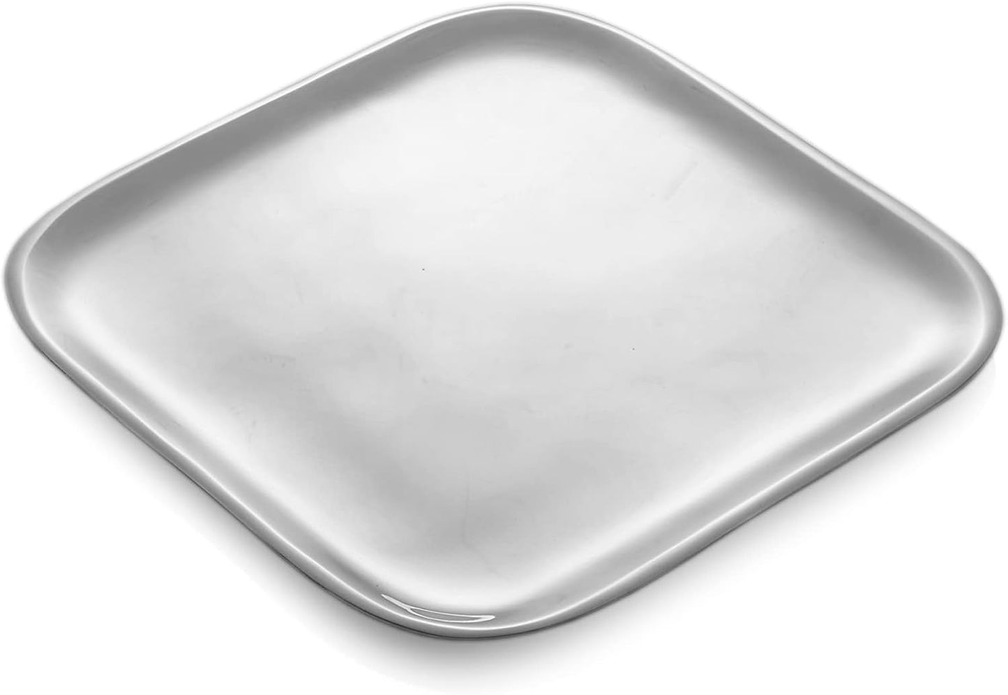 nambe Square Platter | Oven Safe Plate for Serving Food Party Entertaining | 11-Inch Serving Tray for Steak, Appetizers, Salad, and Turkey | Made of Metal Alloy