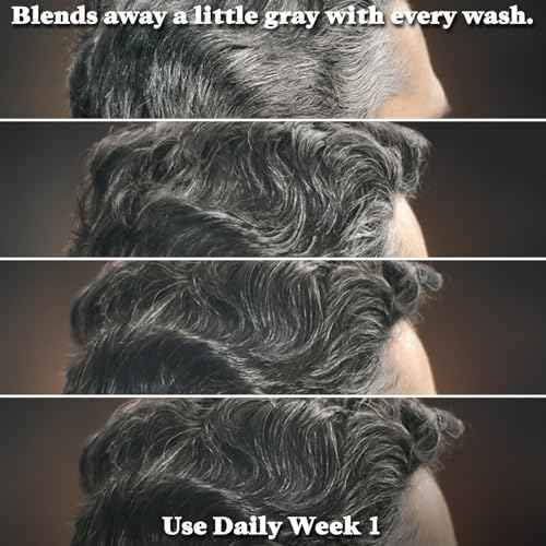 Just for Men Control GX Grey Reducing 2-in-1 Shampoo and Conditioner, Gradual Hair Color with Keratin for Stronger Thicker and Healthier Looking Hair, 4 Fl Oz - Pack of 1 (Packaging May Vary)