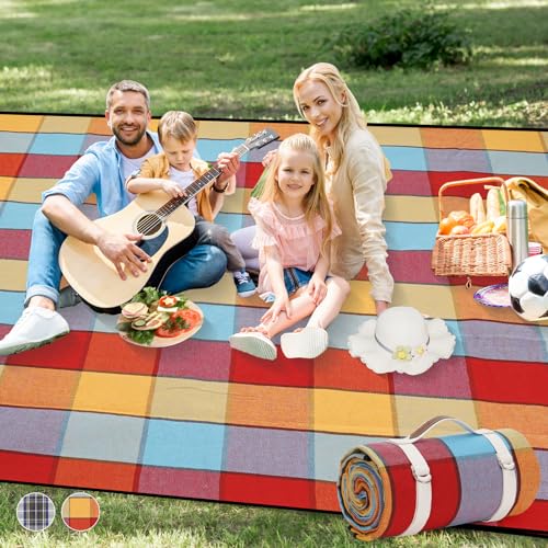 G GOOD GAIN Picnic Blanket-Waterproof Picnic Blankets | Portable Camping Blanket | 3-Layer Beach Blanket Sand Free | Picni...