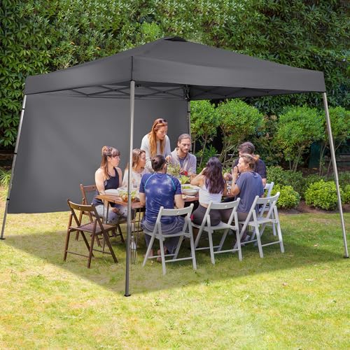GDY 8X10 FT Pop Up Canopy Outdoor Instant Tent Slant Legs with a Sidewall,Equipment Vents, Portable Gazebo Shelter for Pat...