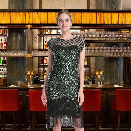 Baisdan Sequin Dress for Party, Sparkly Glitter Fringe Dress, Women's Club & Night Out Dress, Cocktail Dresses for Women