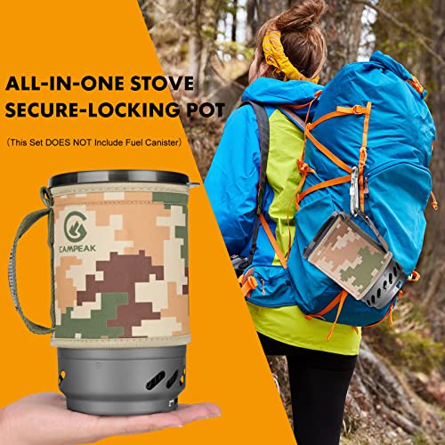 CAMPEAK Gen Camping Stove Cooking System | Portable Camping Backpacking Jet Burner | Fast and Safe Hiking Stove
