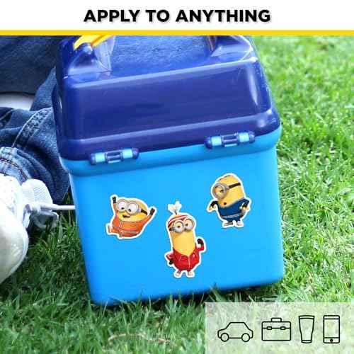 Despicable Me Minions Car Decals - Set of 9 Bob Stuart Kevin Vinyl Stickers for Truck Water Bottle Bike Helmet Laptop Skateboard - Outdoor Rated Water Resistant Vinyl Decals