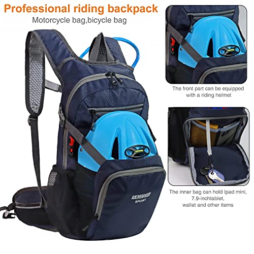 Lemuvlt Hiking Daypack Waterproof Biking Backpack 15L Lightweight Durable Backpack for Ski Snowboarding Running MTB Cycling