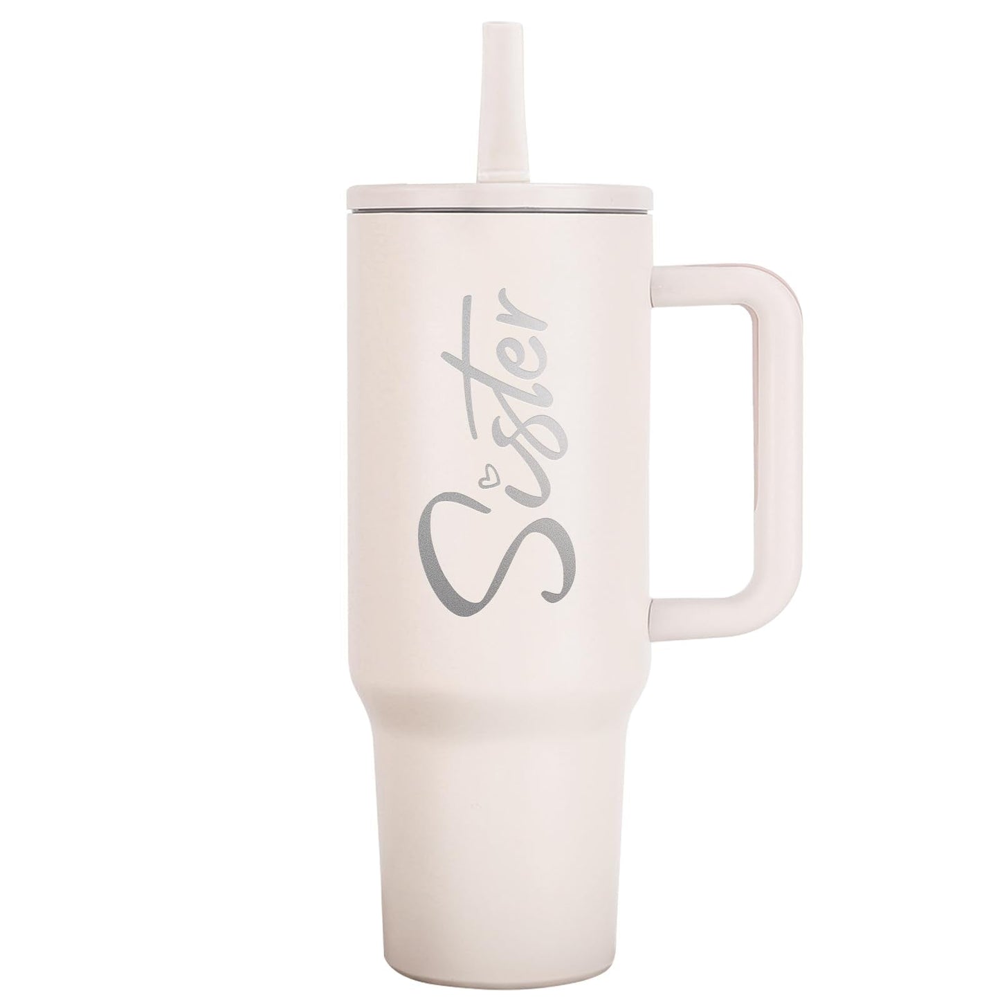 Sister Tumbler 40 oz Cup with Lids Straws Unique Sister in Law Birthday Gifts Present for Thanksgiving Christmas Wedding from Brother
