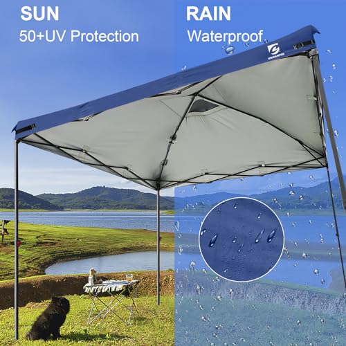 10x10 Pop Up Canopy Replacement Top Cover with Air Vent for Straight Leg Canopy Tent, Waterproof for Outdoor Garden Patio ...