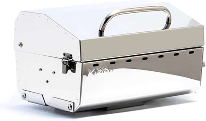 Camco Kuuma Premium Stainless Steel Mountable Gas Grill w/Regulator -Compact Portable Size Perfect for Boats, Tailgating a...