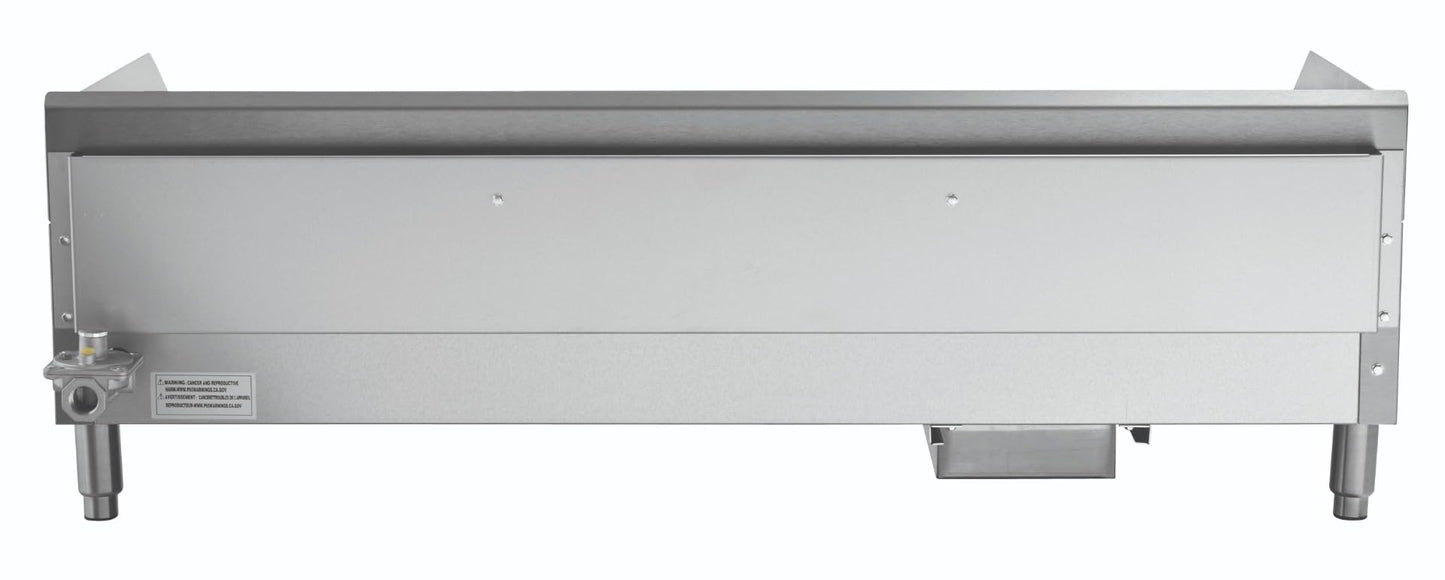 Kratos 48" Wide Commercial Countertop Griddle, Gas Hot Plate for Restaurants, Manual Controls, 4 Independent Burners, Powerful 120,000 BTU Output (29Y-006)