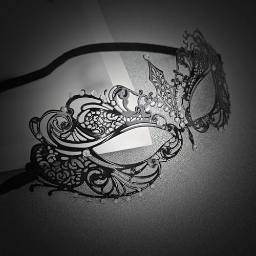 EMORBALS Masquerade Mask for Women, Masquerade Mask for Venetian Ball, Wedding, Mardi Gras&Costume Party, Stretch Cord Design