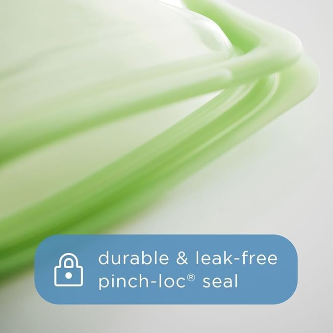 Stasher Silicone Reusable Storage Bag, Half Gallon Bag, Reusable Freezer Bag, Microwave, Dishwasher, Oven Safe, Sous Vide, Premium Lunch Container, Eco Friendly, Food Storage Bags, 64 oz, Clear