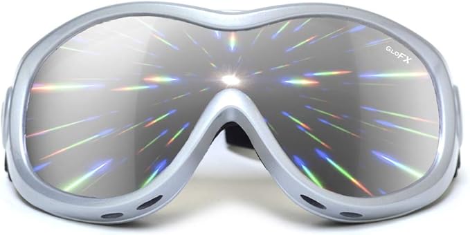 GloFX Ski Goggles - Cyberpunk Reflective Glasses, Full-Face Design, Comfort Foam Padding, Adjustable Strap, UV Protection