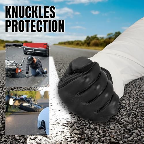GRIPKNOX Motorcycle Gloves for Men & Women – Touchscreen Dirt Bike Gloves with Hard Knuckle Armor & Non-Slip Grip for Moto...