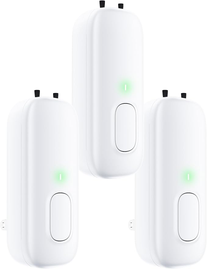 Cat Litter Deodorizer Plug in - Ozone-Free Negative Ion Air Purifier for Litter Box, Compact Odor Eliminator for Strong Pet Odors, Dog Odor Eliminators for Home, Bedroom, Kitchen (white 3pcs)