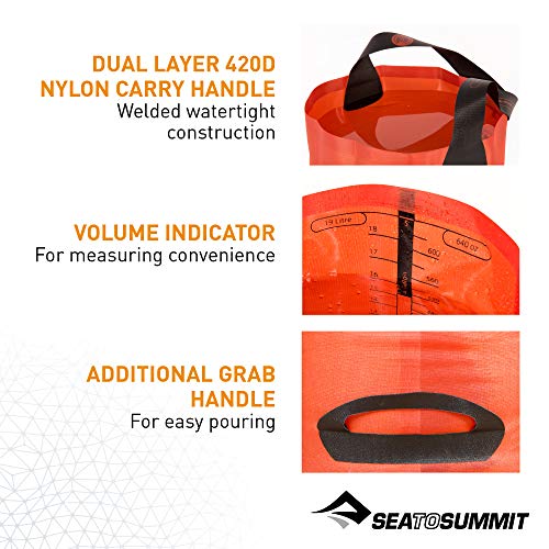 Sea to Summit Folding Bucket, Collapsible Camp Kitchen Bucket