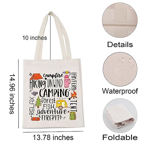Love To Camp Waterproof Travel Bag Camping Forest Fish Adventure Shopping Bag Camper Life Gift