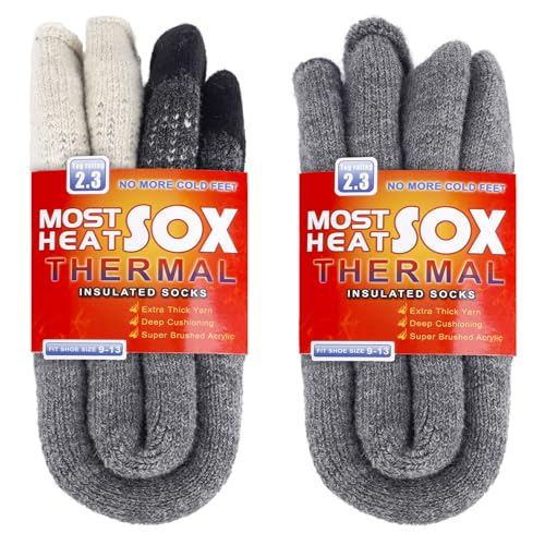 Thermal Socks for Men, Winter Warm Socks Mens for Cold Weather Extreme Temperatures