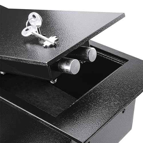 Barska 0.22 Cu. Ft. Hidden Floor Safe with Key Lock ? Solid Steel Construction, Concealed Design, Dual Locking Bolts ? Secure Storage for Home, Business, Jewelry, Cash & Valuables