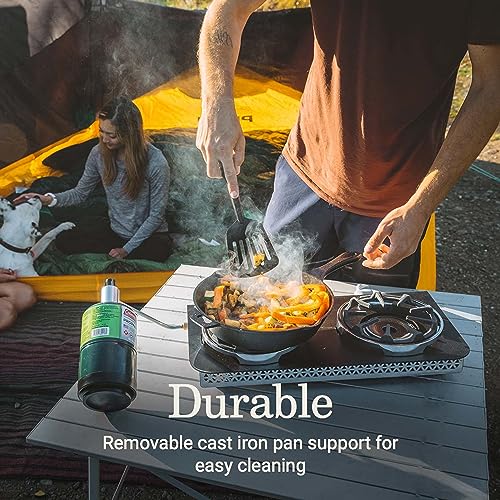 Coleman PEAK1 2-Burner Portable Camping Stove, Premium 20,000 BTUs Gas Stove with Adjustable Burners & Carry Case, Great f...