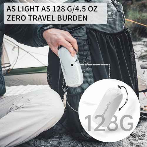 Naturehike 4.5oz Ultralight Washable Sleeping Bag Liner, Lightweight Adult Sleep Sack & Travel Sheets for Backpacking, Hotel, Camping, Hostels, ZY20