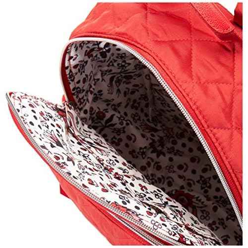 Vera Bradley Women's Performance Twill Small Backpack, Cardinal Red, One Size