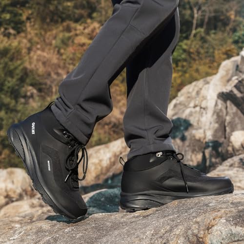 OUTJET Men's Waterproof Hiking Boots Lightweight Comfortable Outdoor Walking Trail Boots Shoes