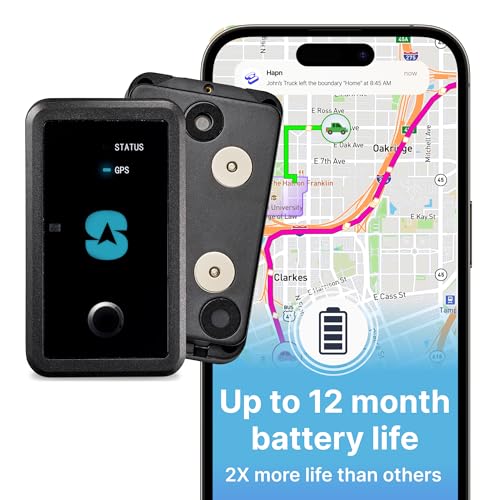 Spy Tec Atlas XL GPS Tracker w/Magnetic Mount | 12-Month Battery for Long-Term Tracking | Hidden Weatherproof GPS Tracker ...