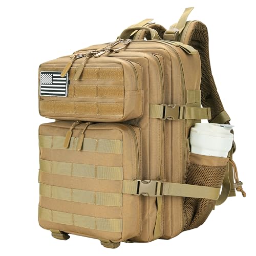 Lovelinks21 25L Military Tactical Backpack Small Assault Pack Molle Daypack for Men and Women for Work Travel Gym Outdoor ...