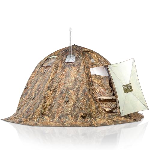 Rbm Outdoors Hot Tent with Stove Jack, Easy Setup 4 Season Winter Tents for Camping, Cold Weather Wall Double Layer Waterp...