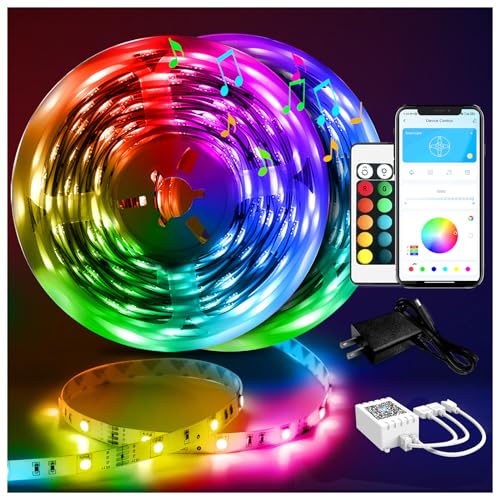 DAYBETTER Led Strip Lights 100 ft Smart with App Remote Control, 5050 RGB for Bedroom, Living Room, Home Decoration, Music...