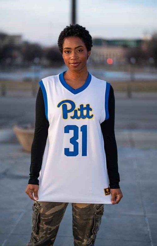 Genuine Collective Ishmael Leggett Pittsburgh Panthers Basketball Jersey, White