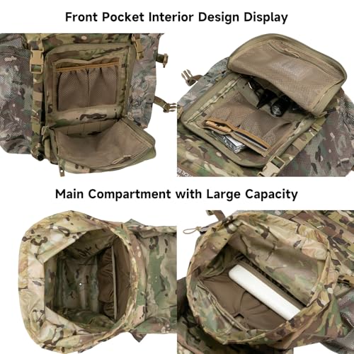 EXCELLENT ELITE SPANKER 40L Camping Hiking Backpack for Men and Women Tactical Military Backpack Large Rucksack Assault Pa...