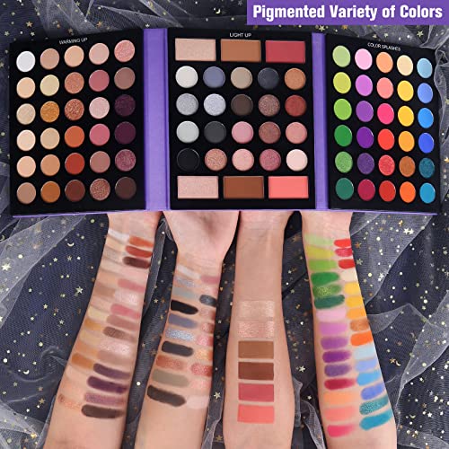 UCANBE Eyeshadow Palette with 15Pcs Brushes Makeup Set, Pigmented 86 Colors Make Up Sets Valentine's Day Gift, Matte Shimm...