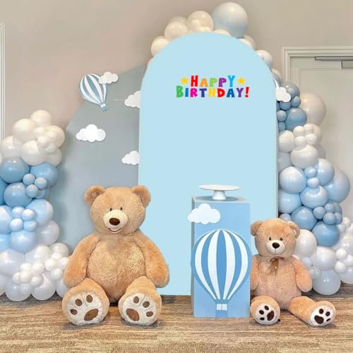 Albassa Arch Backdrop Cover 2-Sided Spandex Wedding Arch Covers Fitted Round Top Chiara Backdrop Stand Cover for Baby Show...