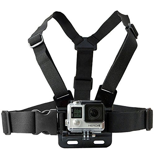SSE Adjustable Chest Mount Harness for GoPro Hero 3/4/5/6/7/8/9/10/11/12/13/14 – One Size Fits Most – Chest Mount Designed...