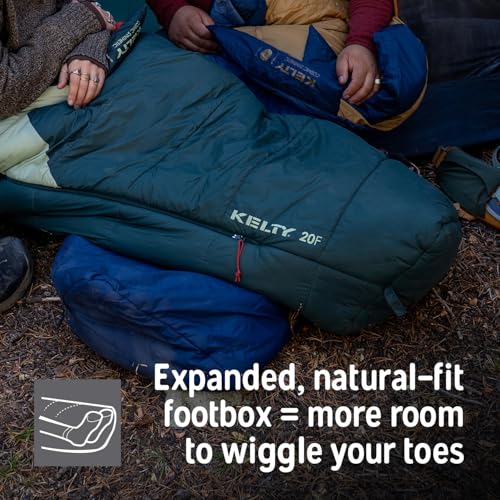 Kelty Cosmic Synthetic Fill 40 Degree Backpacking Sleeping Bag with Compression Straps, Compact and Lightweight
