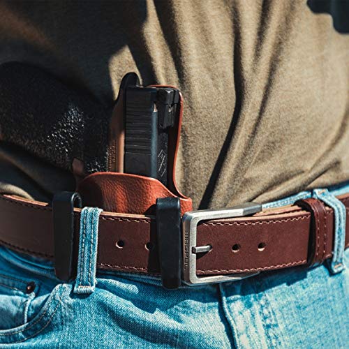 Magpul Tejas Gun Belt "El Original" 1.5 Inch Concealed Carry CCW Bullhide Leather and Reinforced Polymer Gun Belt