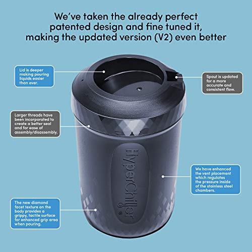 HyperChiller HC2BG Patented Iced Coffee/Beverage Cooler, NEW, IMPROVED,STRONGER AND MORE DURABLE! Ready in One Minute, Reu...