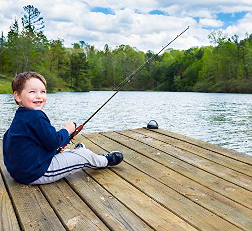 Urban Deco Kids Fishing Pole Set Portable Telescopic Kids Fishing Rod and Reel Combo Kit with Tackle Box for Beginners, Bo...
